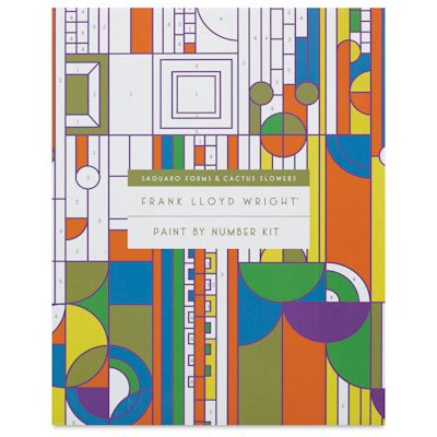 Frank Lloyd Wright Paint By Number Kit - Saguaro Cactus and Forms (front of packaging)