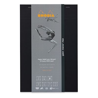 Rhodia Touch Maya Pads-Grey, Cross-n-Dot 8" x 11"