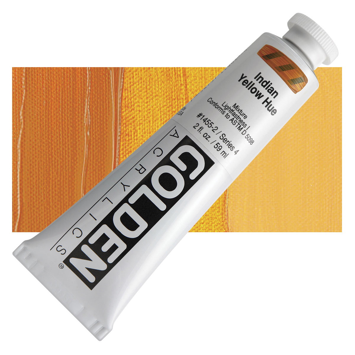 Golden Heavy Body Artist Acrylics Indian Yellow Historic Hue 2 Oz