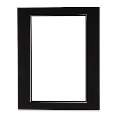Savage Pre-Cut Double Mat - Matte Black/ Matte Black, 16" x 20" (11" x 17" Opening)