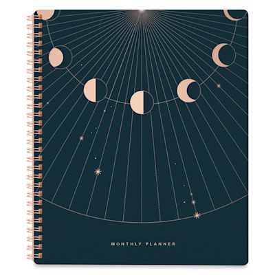 Fringe Studio Non-Dated Planner - Moon Phase Rays, Monthly (Cover)
