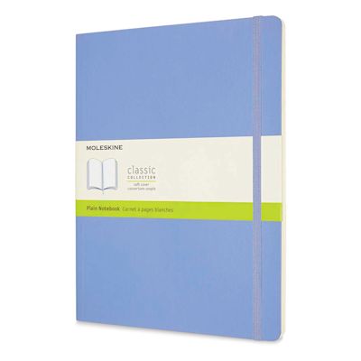 Moleskine Classic Soft Cover Notebook - Light Blue, Blank, 9-3/4" x 7-1/2"