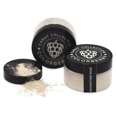Colorberry Carat Collection Dry Resin Pigment - Moonstone Rose, 50 g, Jar (Shown in and out of jar)