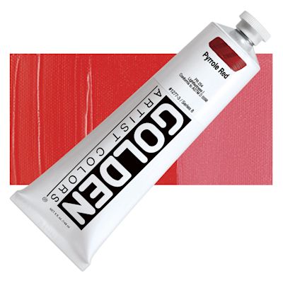 Golden Heavy Body Artist Acrylics - Pyrrole Red, 5 oz tube