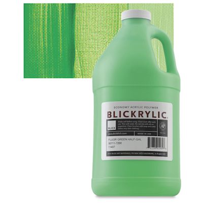 Blickrylic Student Acrylics - Fluorescent Green, Half Gallon