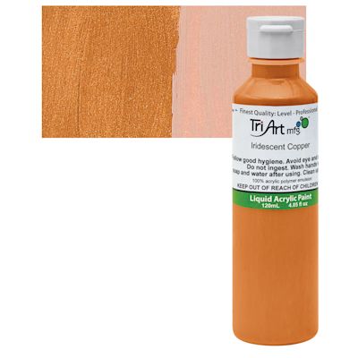 Tri-Art Finest Liquid Artist Acrylics - Iridescent Copper, 120 ml bottle