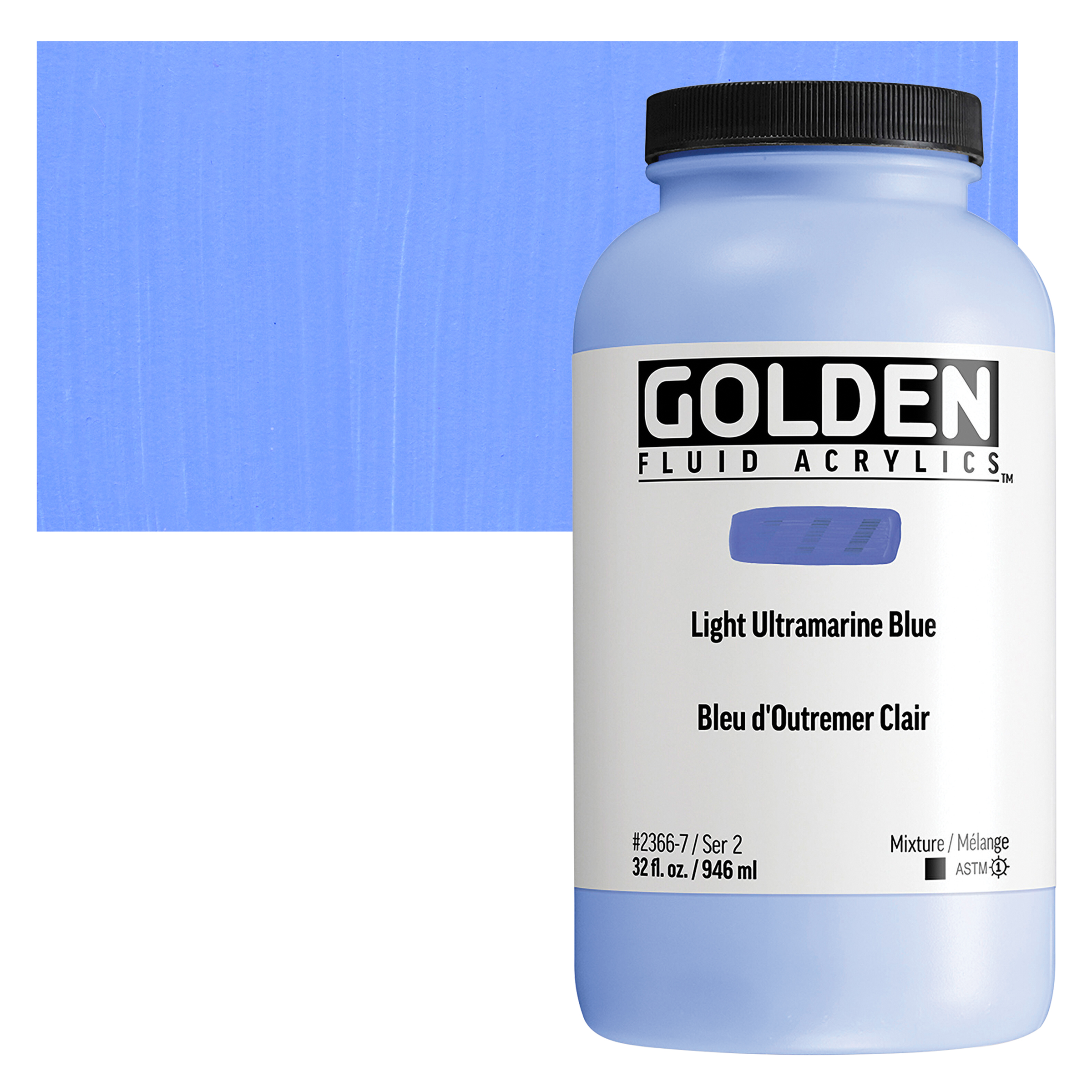 Golden Fluid Acrylic Light Ultramarine Blue Oz Bottle Blick Art