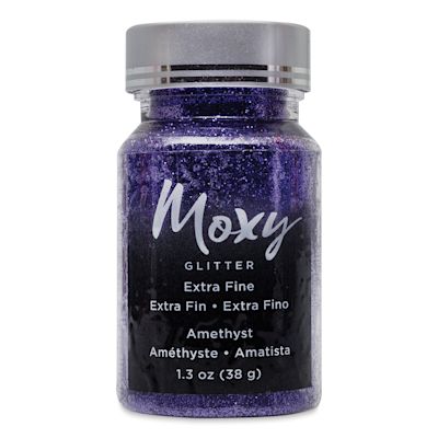 American Crafts Moxy Glitter - Amethyst, Extra Fine, 1.3 oz, Bottle