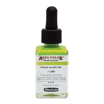 Schmincke Aero Color Professional Airbrush Color - 28 ml, Titanium Yellow Green Shade