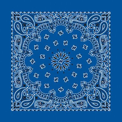 Hav-A-Hank Paisley Bandana - Royal Blue, 22" W x 22" L