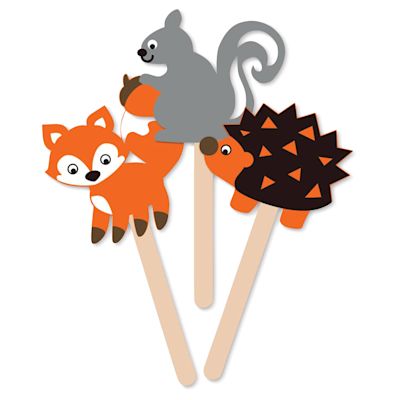 Krafty Kids DIY Foam-Fun Stick Puppets - Woodland Animals