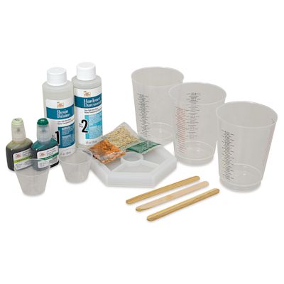 Mod Podge Resin Coaster Kit - Tropical Leaf (Kit contents)