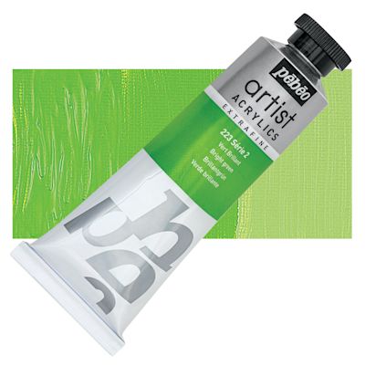 Pebeo Extra-Fine Artist Acrylics - Bright Green, 60 ml tube