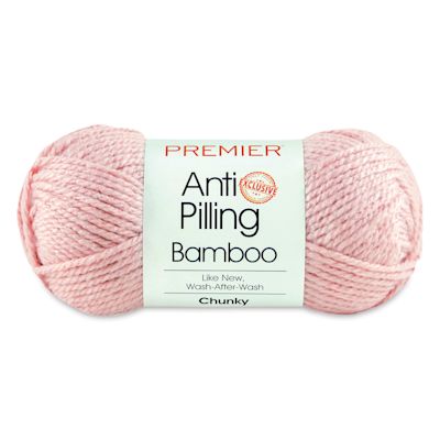 Premier Yarn Bamboo Chunky Yarn - Front view of Apricot color with label