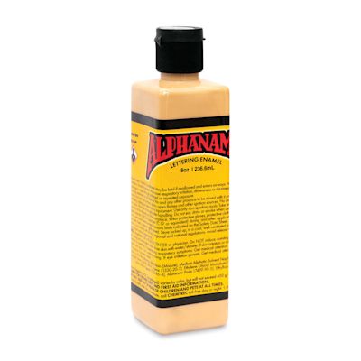Alpha6 Alphanamel Lettering Enamel - Tan, 236.6 ml, Bottle