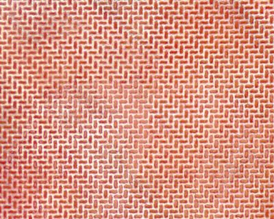 Plastruct Patterned Sheets, Interlocking Paving, 1:100 Scale (finished example)