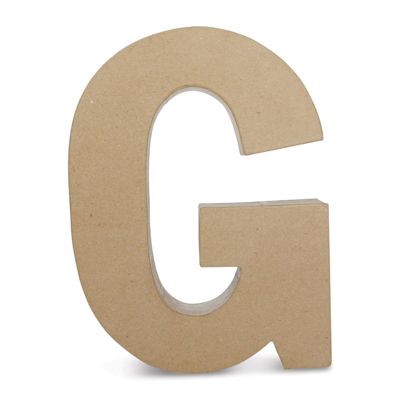 DecoPatch Paper Mache Funny Letter - G, Uppercase, 8-1/2" W x 12" H x 2" D