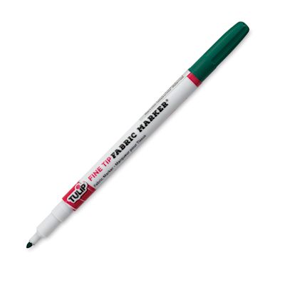 Tulip Fine Tip Fabric Marker - Green (Cap off)