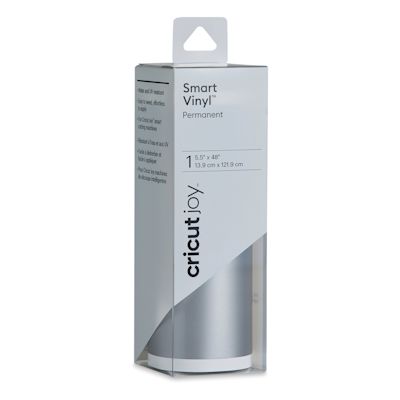 Cricut Joy Permanent Smart Vinyl - Silver, 5-1/2" x 48", Roll (In packaging)