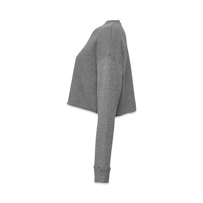 Bella Canvas Cropped Crew Fleece - Deep Heather, Medium