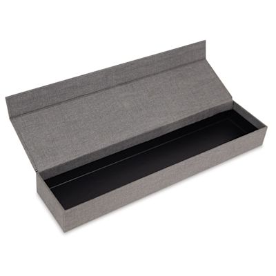 Bigso Hinged Brush Box - Left angled view of open box