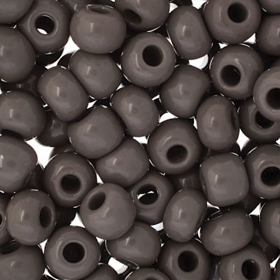 John Bead Czech Seed Beads - Gray, Opaque, 32/0, 19 g