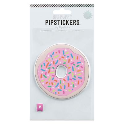Pipsticks Big Puffy Sticker - Donut (front of packaging)