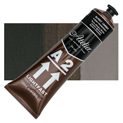 Chroma A2 Student Acrylics - Burnt Umber, 120 ml tube