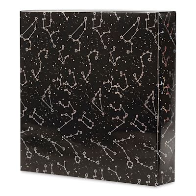 The Gift Wrap Company Wrapping Paper - Zodiac, 30" x 5 ft, Roll (Sample wrapped package, Angled view)