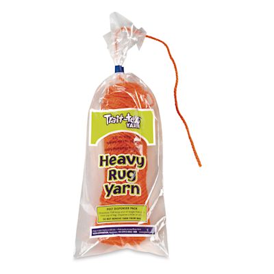 Trait-Tex Heavy Polyester Rug Yarn - 1.37 oz, 3-Ply, 60 yd, Pumpkin