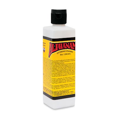 Alpha6 Alphanamel Lettering Enamel - Alpha White, 236.6 ml, Bottle