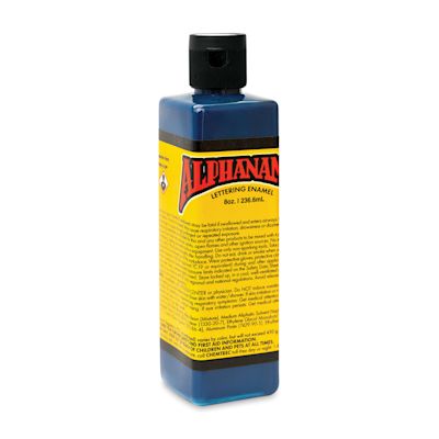 Alpha6 Alphanamel Lettering Enamel - Meyers Dark Blue, 236.6 ml, Bottle