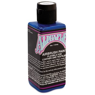 Alpha6 AlphaFlex Airbrush Textile and Leather Paint - Ultramarine, 5 oz
