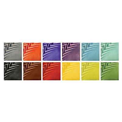 Amaco Teacher's Palette Light Low Fire Lead-Free Glazes - 12 pc Classpack colors shown