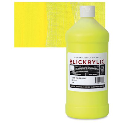 Blickrylic Student Acrylics - Fluorescent Yellow, Quart