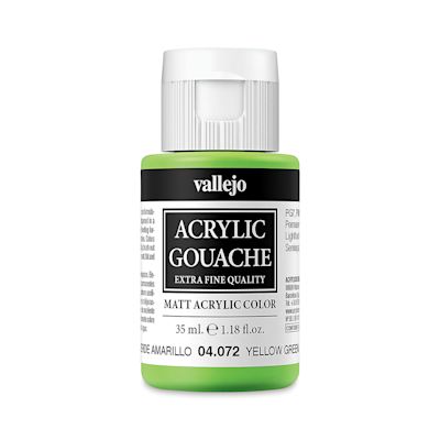 Vallejo Acrylic Gouache - Yellow Green, 35 ml