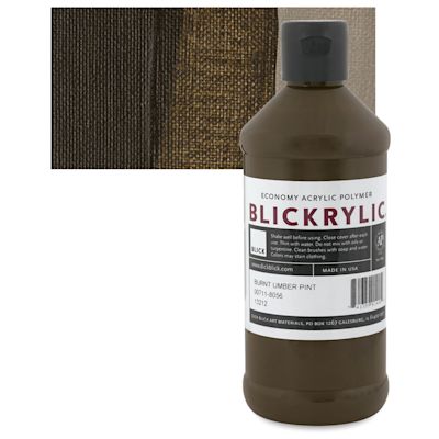 Blickrylic Student Acrylics - Burnt Umber, Pint