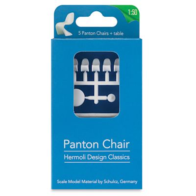 Schulcz Scale Model Furniture - Panton Chairs and Table, Pkg of 6, 1:50, 1/4" (front of package)
