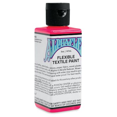Alpha6 AlphaFlex Textile and Leather Paint - Electroshock Pink, 147 ml, Bottle