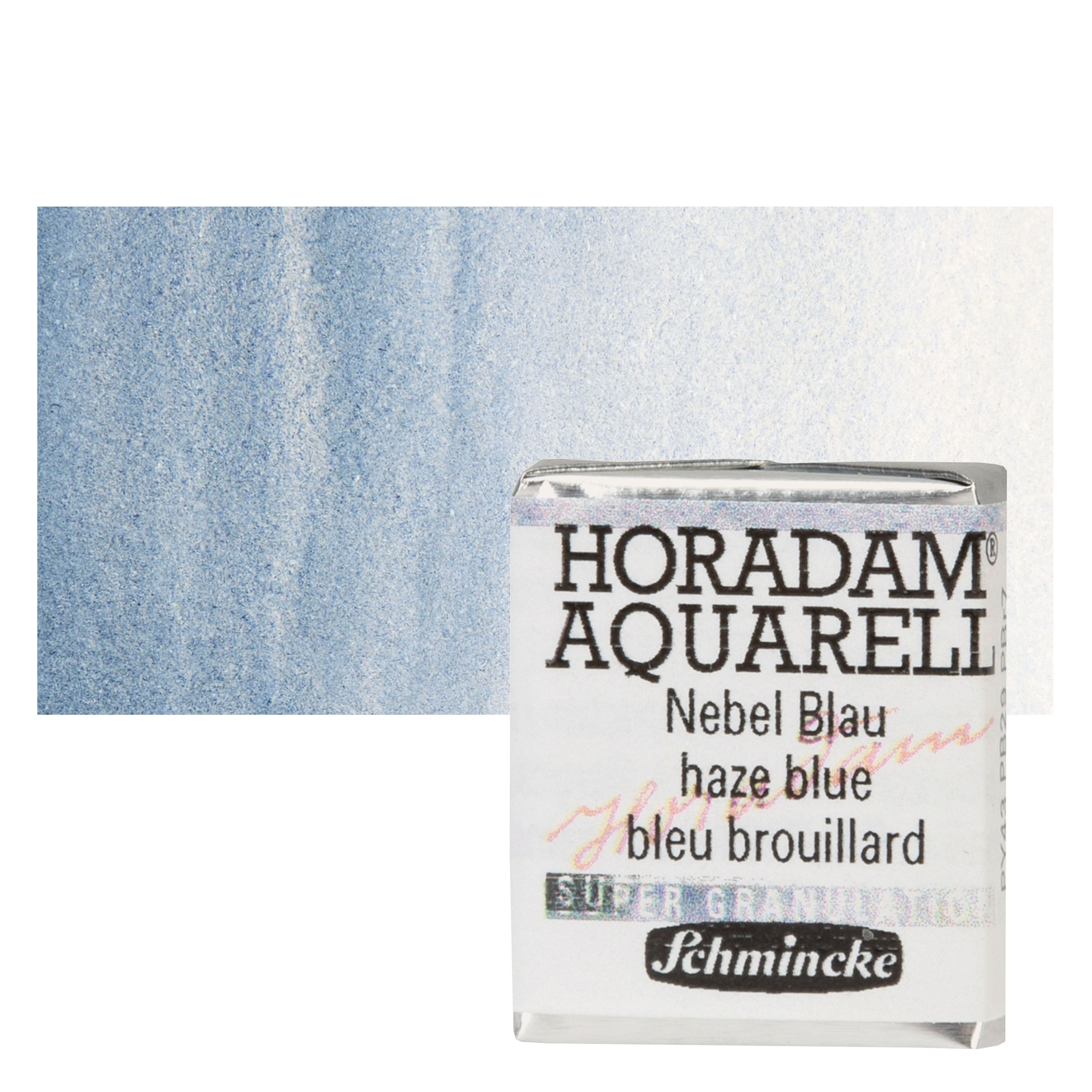 Schmincke Horadam Aquarell Watercolor Haze Blue Half Pan Blick Art