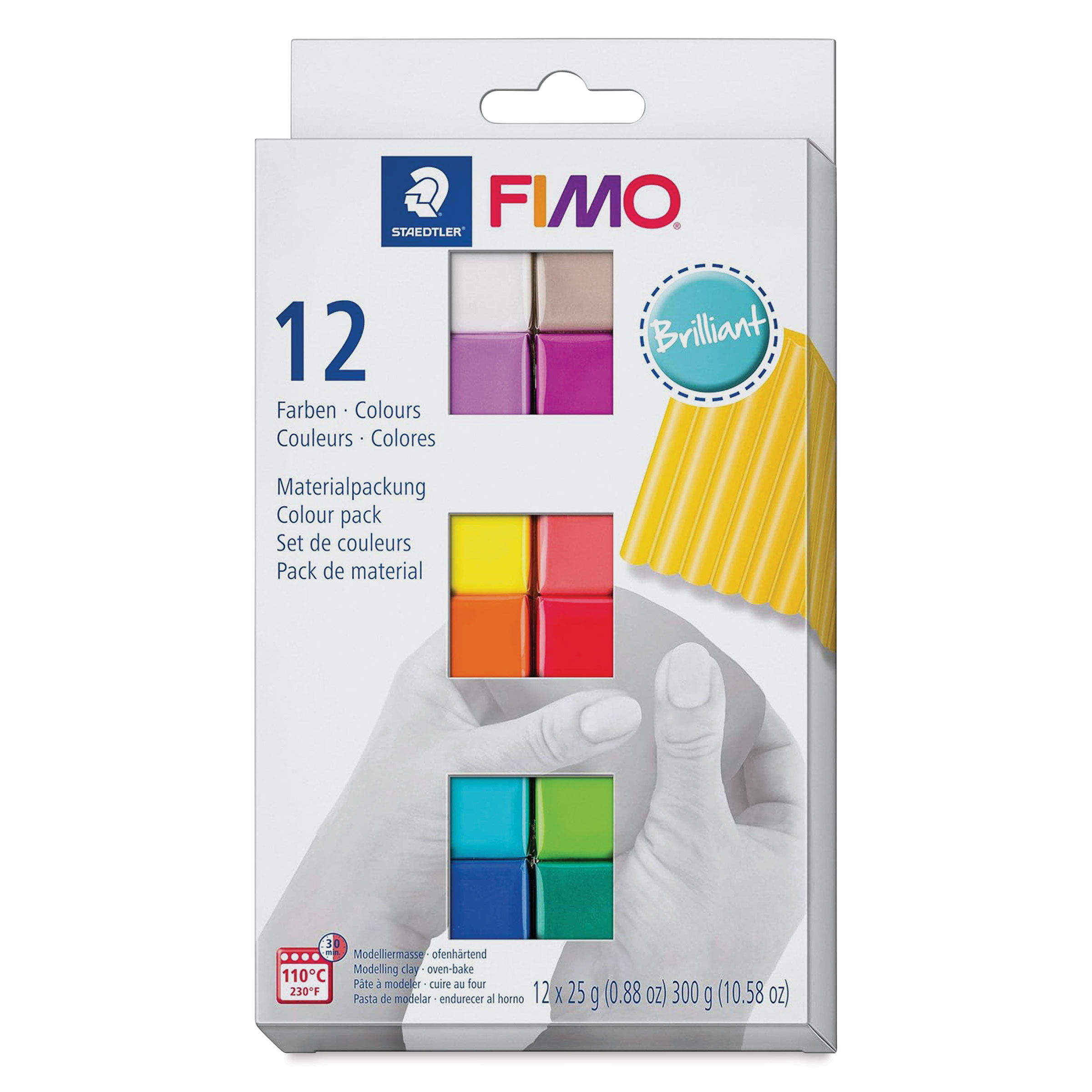 Staedtler Fimo Soft Polymer Clay Brilliant Colors Set Of 12 BLICK