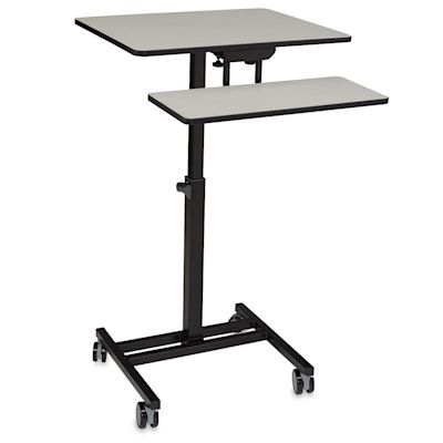 Oklahoma Sound EduTouch Sit-Stand Carts - Slightly angled view of Cart