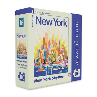 Mini Travel Poster 100 Piece Puzzle - New York Skyline (box)