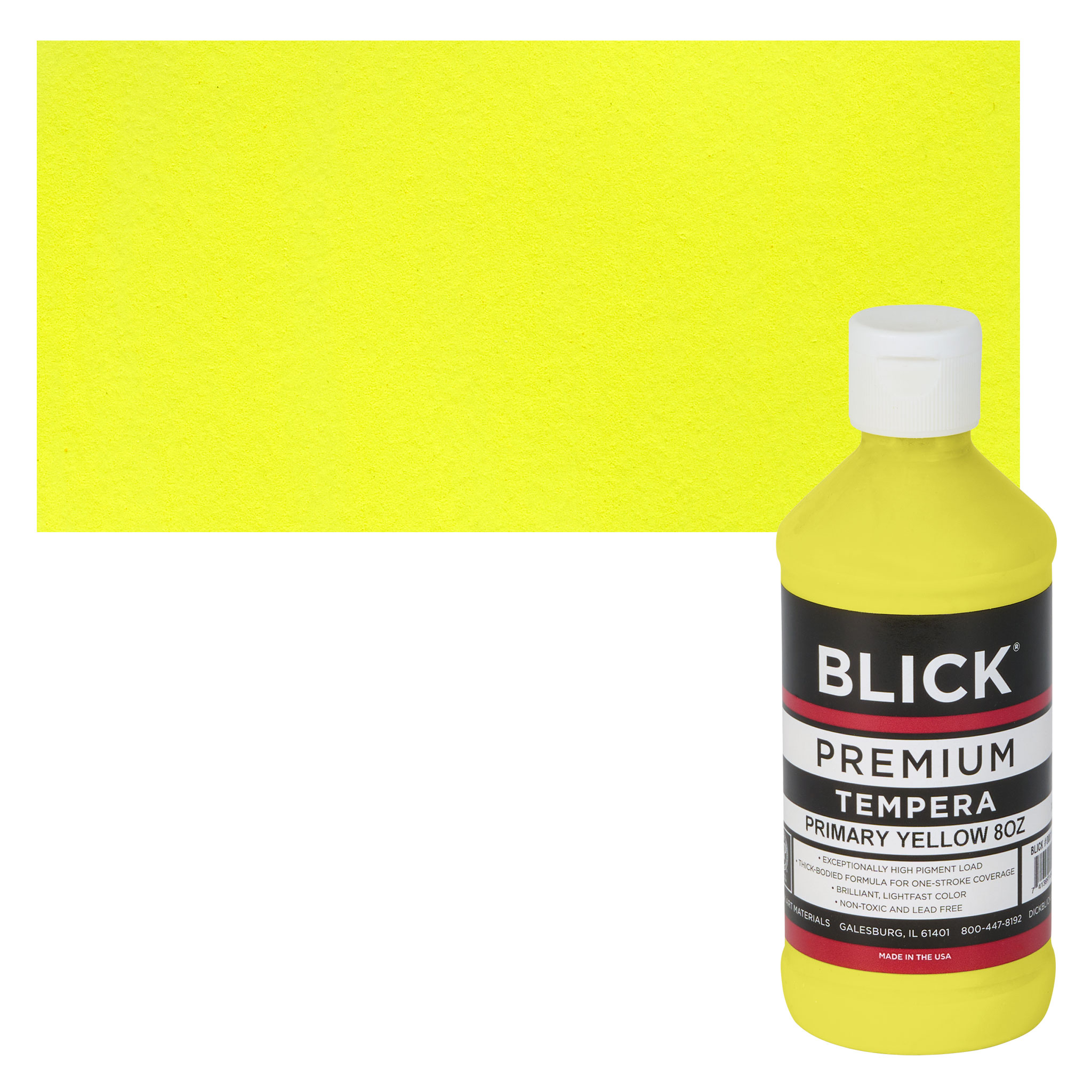 Blick Premium Grade Tempera Primary Yellow Half Pint BLICK Art