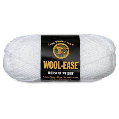 Lion Brand Wool-Ease Yarn - White Glitter