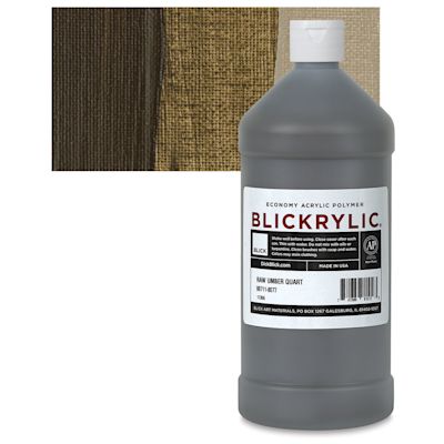Blickrylic Student Acrylics - Raw Umber, Quart