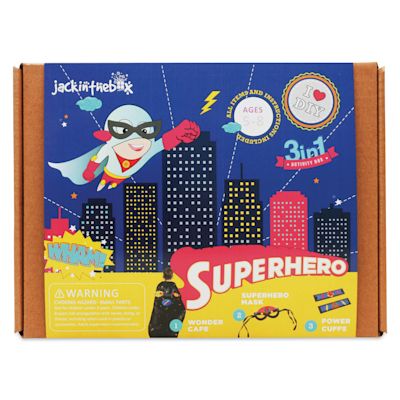 JackInTheBox 3-in-1 Activity Box Kit - Superhero (front of box)