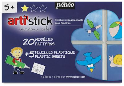 Pebeo Arti' Stick Window Patterns - For Ages 5+, Set of 20