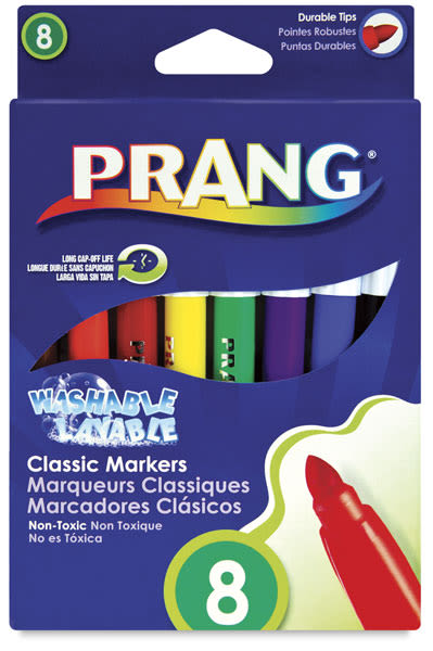 Prang Washable Markers, Set of 8 (Outside of Package)
