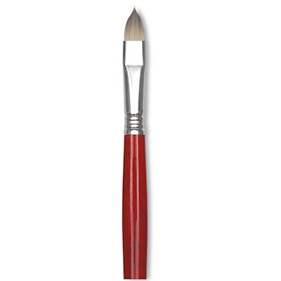Escoda Opera Takatsu Synthetic Brush - Filbert, Long Handle, Size 2